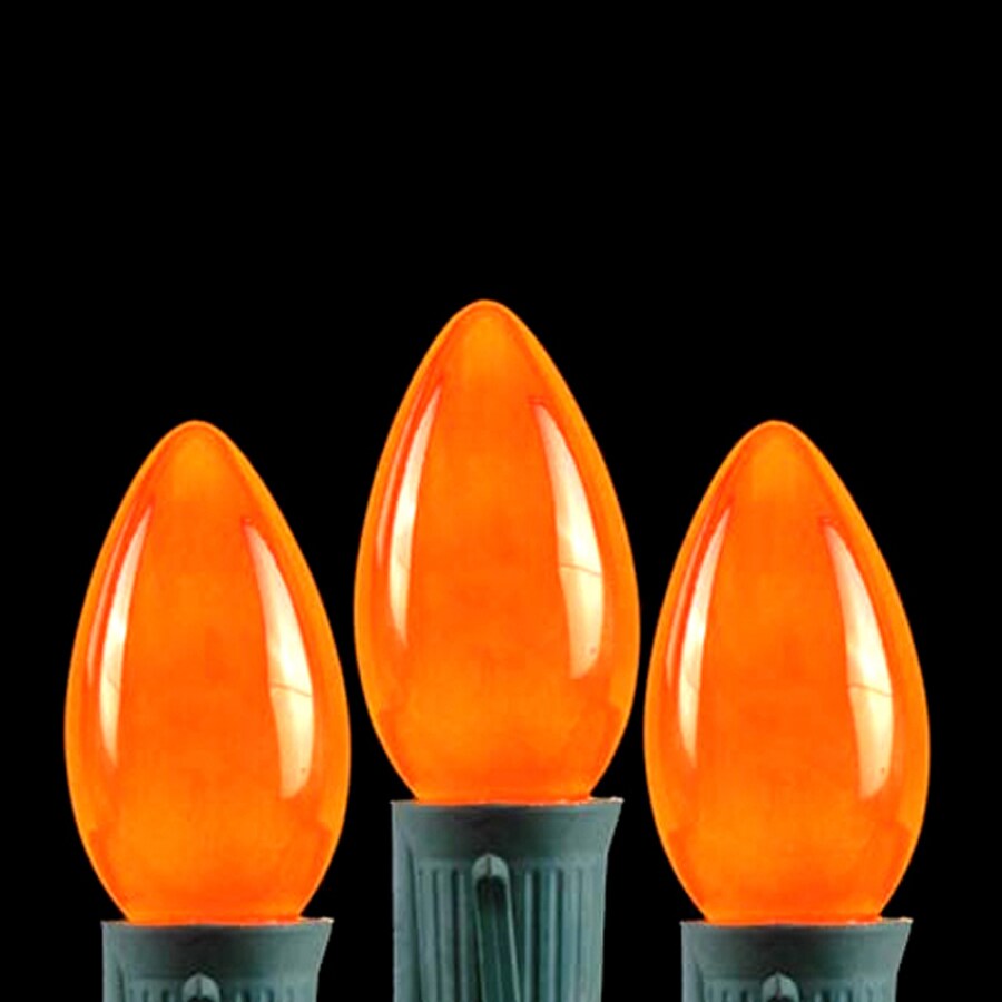 Shop Northlight 25-Count 24-ft Constant Orange C7 Plug-In Halloween String Lights at Lowes.com