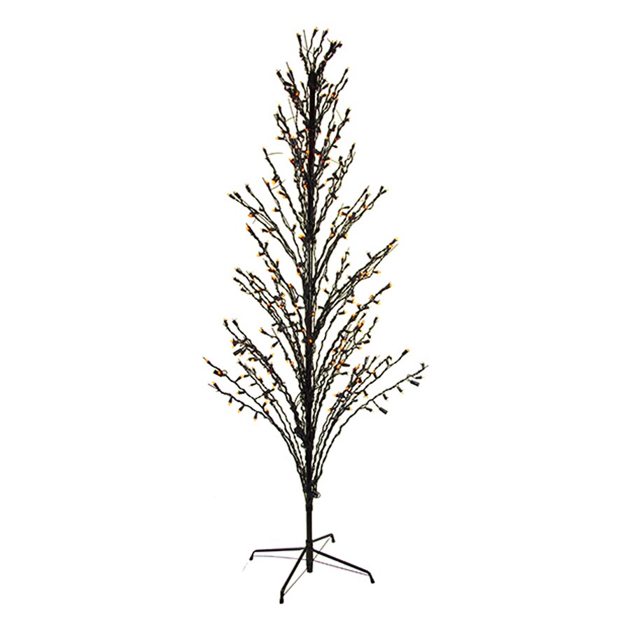 Northlight 9 Ft Twig Slim Artificial Tree Orange With Led Northlight 9 Ft Twig Slim Artificial Tree Orange With Led Lights