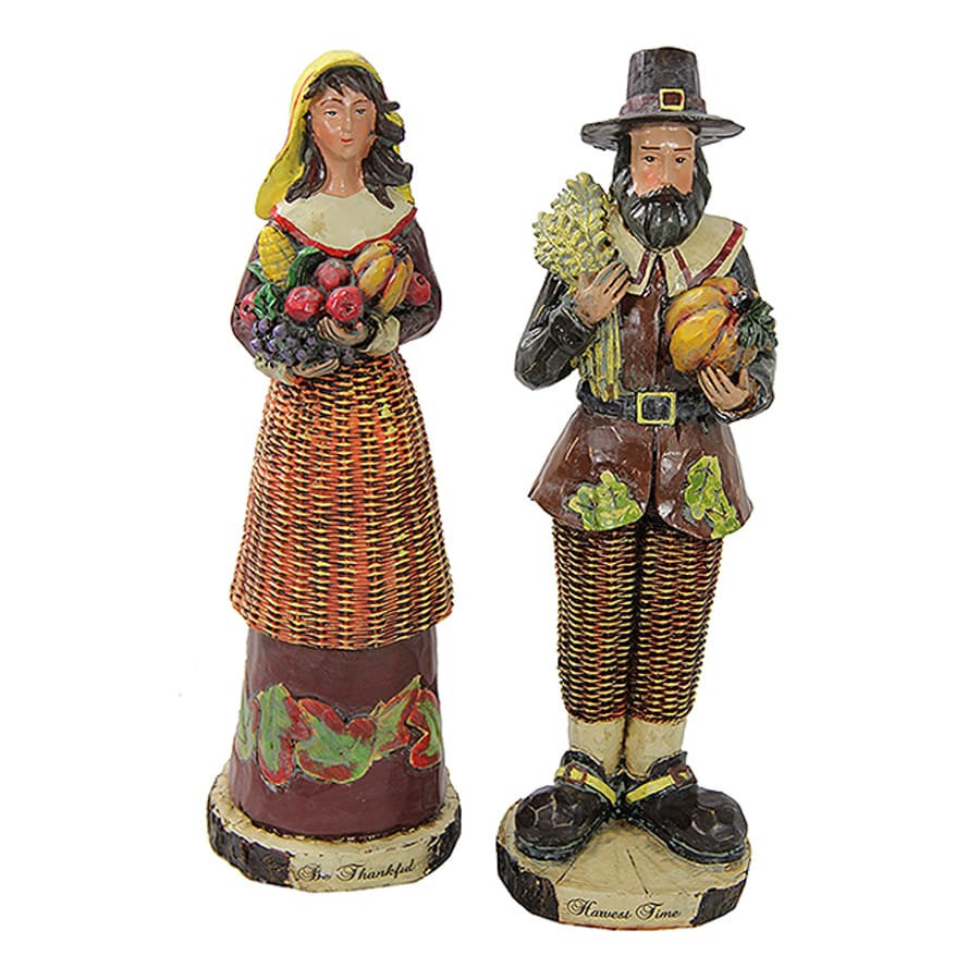 miniature pilgrim figurines