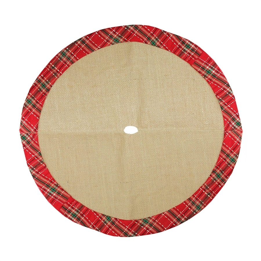 Northlight 20 In Brown Polyester Plaid Christmas Tree Skirt Northlight 20 In Brown Polyester Plaid Christmas Tree Skirt
