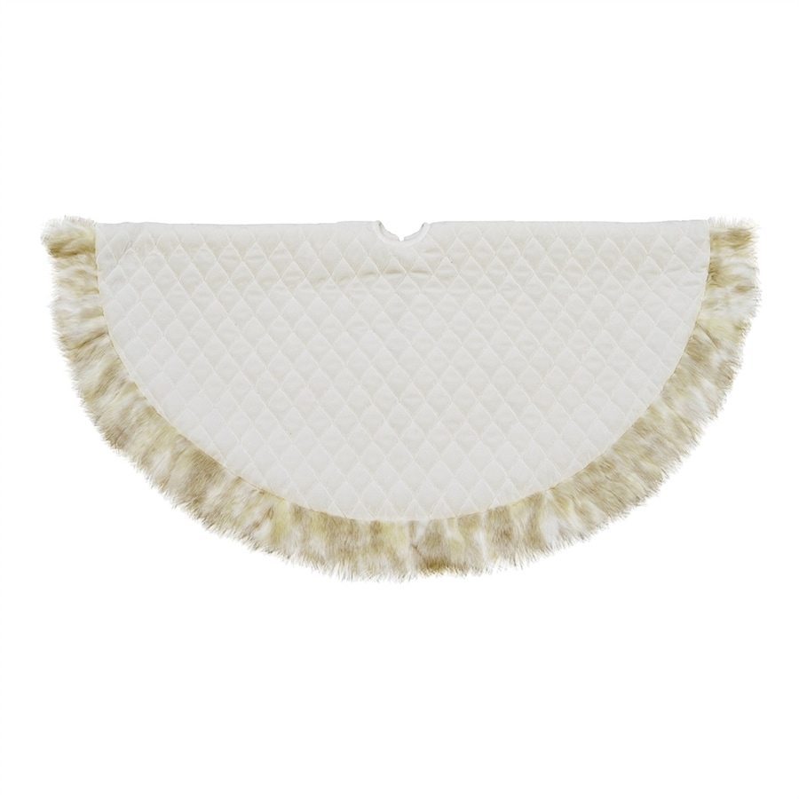 shop northlight 48 in white polyester christmas tree skirt shop northlight 48 in white polyester christmas tree skirt