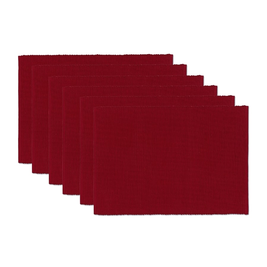 Design Imports 6 Piece Cotton Solid Placemat At Lowes Com