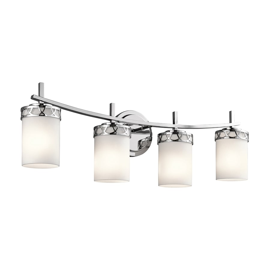Shop Kichler Marlowe 4-Light 10-in Chrome Cylinder Vanity Light at Lowes.com