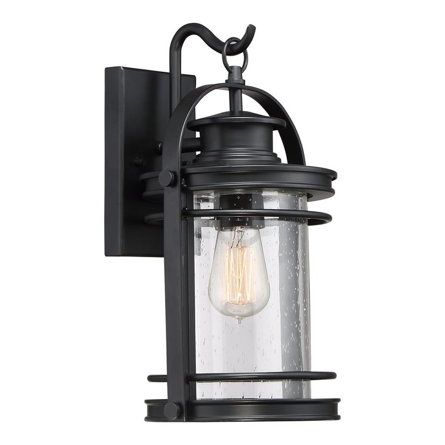 Quoizel Booker 15 In H Mystic Black Medium Base E26 Outdoor Quoizel Booker 15 In H Mystic Black Medium Base E26 Outdoor Wall Light