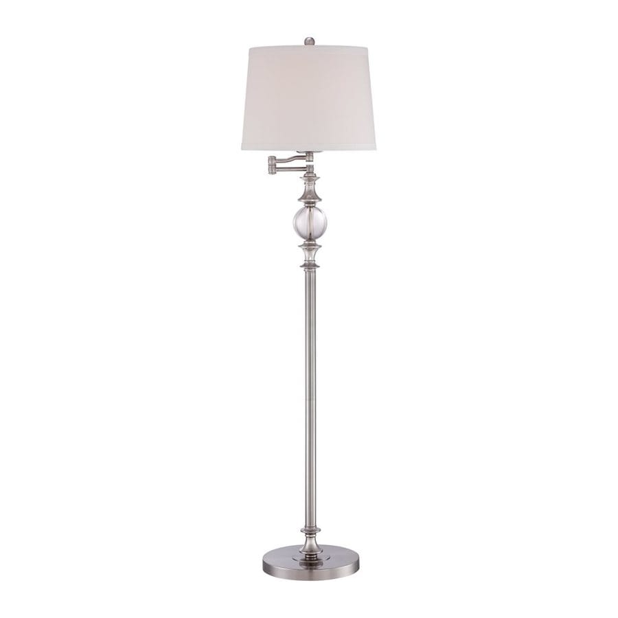 Quoizel Buckler 60 In Brushed Nickel Rotary Socket Swing Arm Quoizel Buckler 60 In Brushed Nickel Rotary Socket Swing Arm Floor Lamp With Fabric
