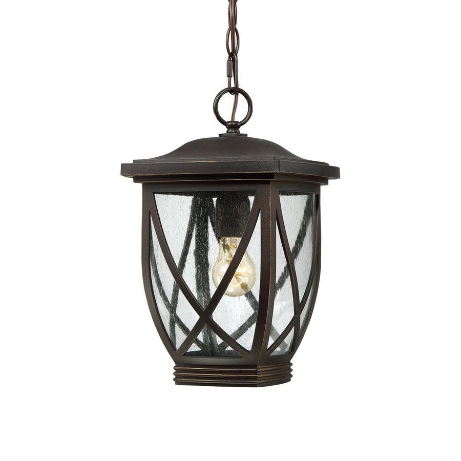 Quoizel Tudor 14.5in Palladian Bronze Outdoor Pendant Light at