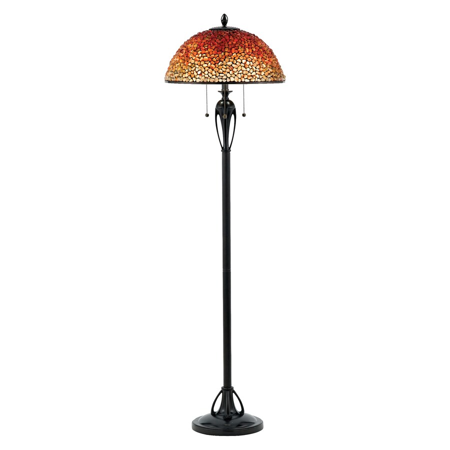 Quoizel Pomez 61 In Burnt Cinnamon Pull Chain Floor Lamp With Quoizel Pomez 61 In Burnt Cinnamon Pull Chain Floor Lamp With Stone Shade