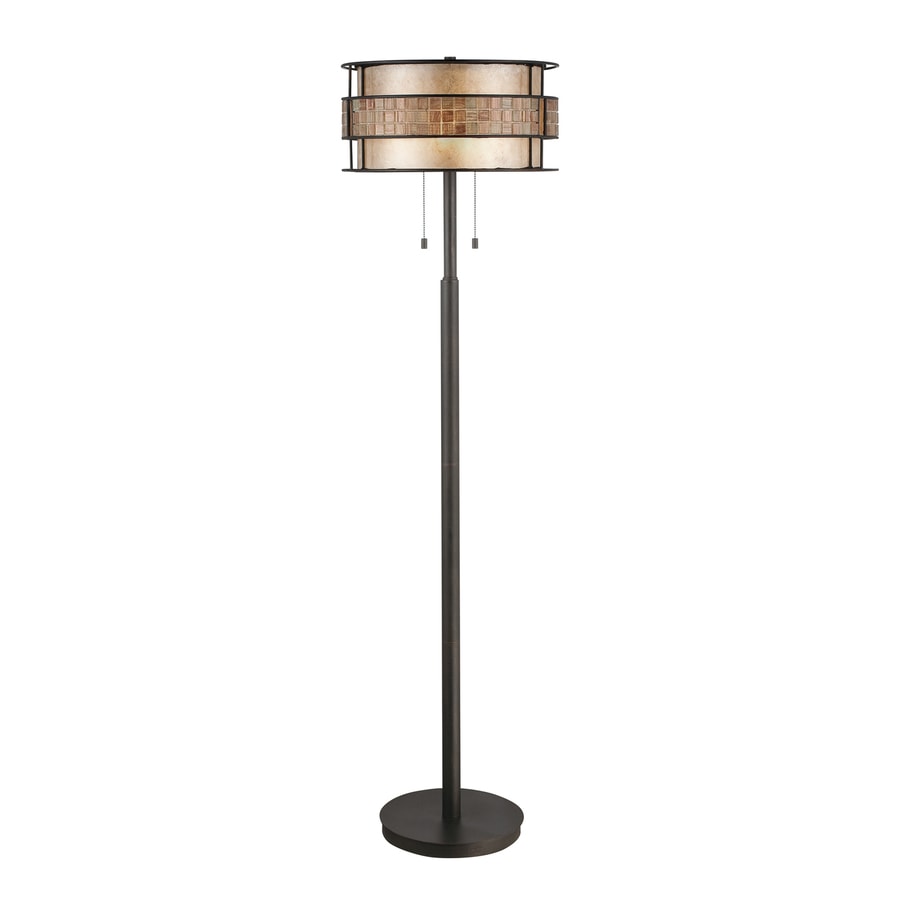 Quoizel Laguna 60in Renaissance Copper Indoor Floor Lamp with Mica