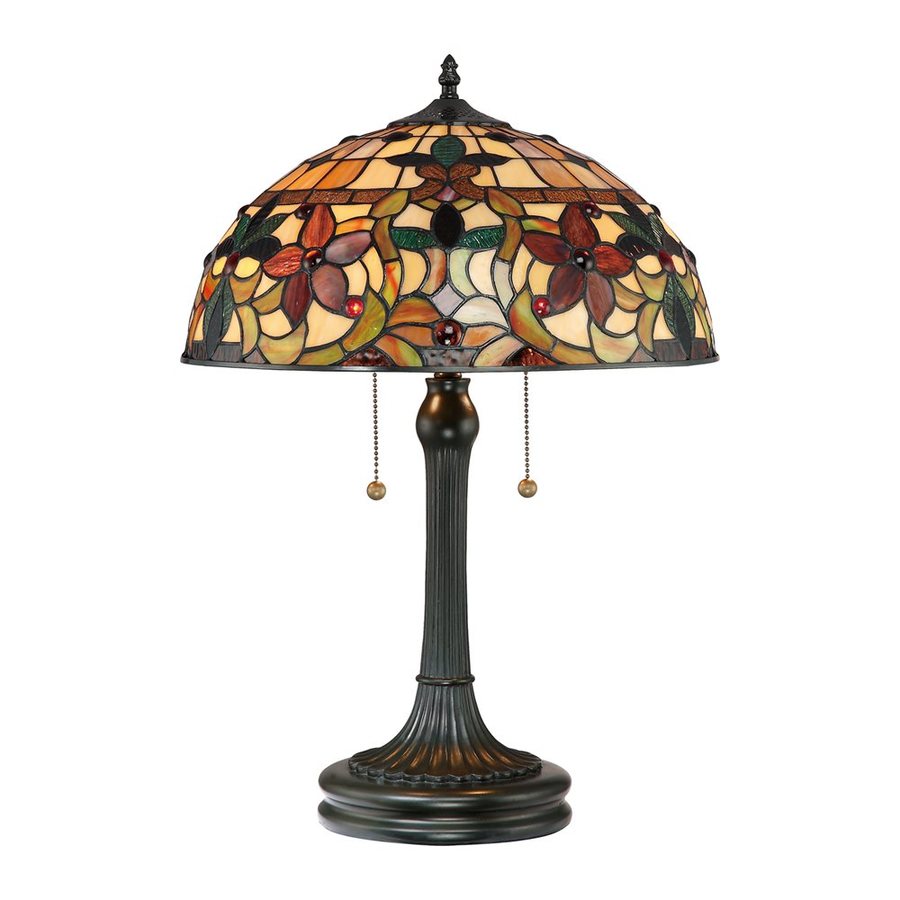 Quoizel Kami 23 In Vintage Bronze Table Lamp With Glass Shade Quoizel Kami 23 In Vintage Bronze Table Lamp With Glass Shade