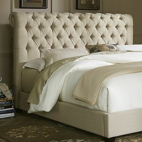 Liberty Furniture Chesterfield Natural King Linen Upholstered Headboard