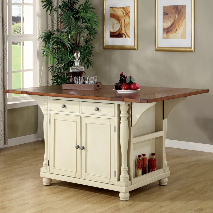 Coaster Fine Furniture White Craftsman Kitchen Island at Lowes.com