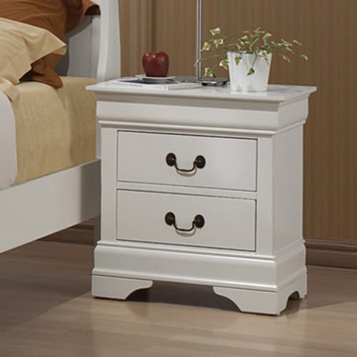 Coaster Fine Furniture Louis Philippe White Nightstand at 0