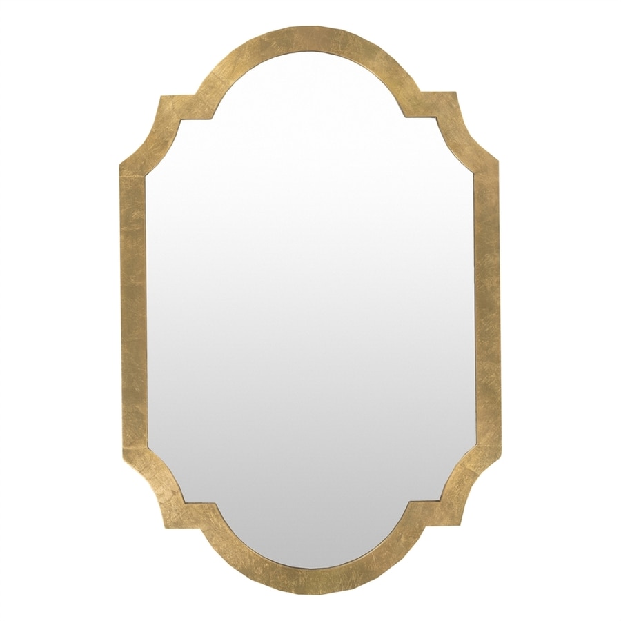 Surya 45-in L x 30-in W Aged Gold Polished Arch Wall Mirror at Lowes.com