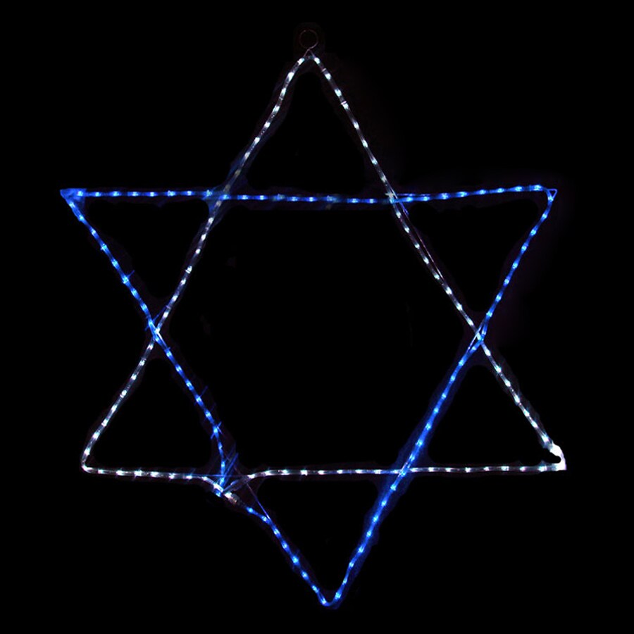 shop northlight pvc hanging star of david with blue and shop northlight pvc hanging star of david with blue and