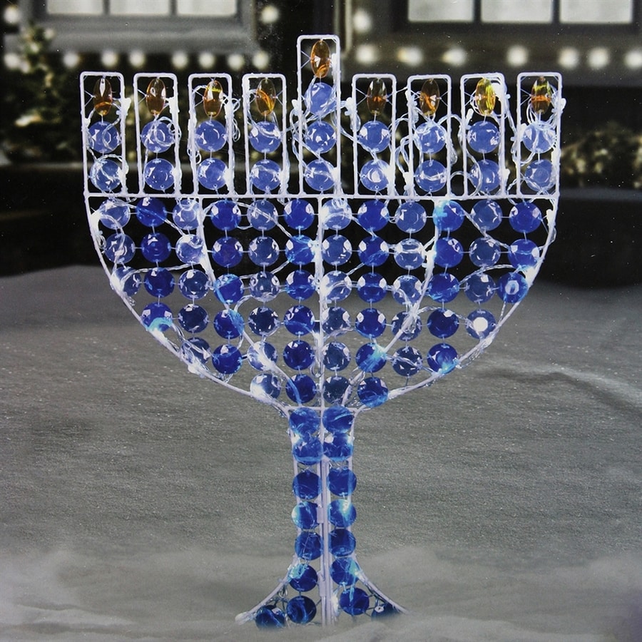 shop northlight pre lit metal freestanding menorah with shop northlight pre lit metal freestanding menorah with