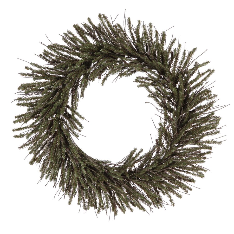 Vickerman Vienna Twig 24 In Indoor Outdoor Brown Green Vickerman Vienna Twig 24 In Indoor Outdoor Brown Green Artificial Christmas Wreath