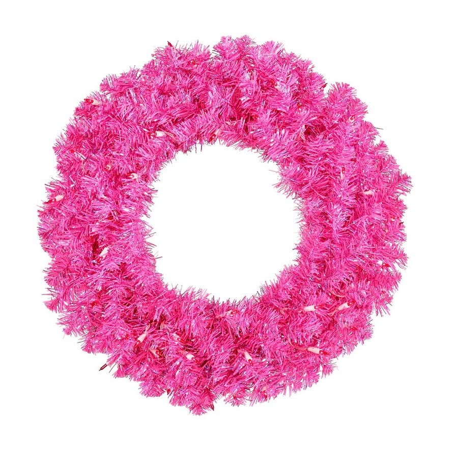 shop vickerman 36 in pre lit plug in hot pink tinsel shop vickerman 36 in pre lit plug in hot pink tinsel