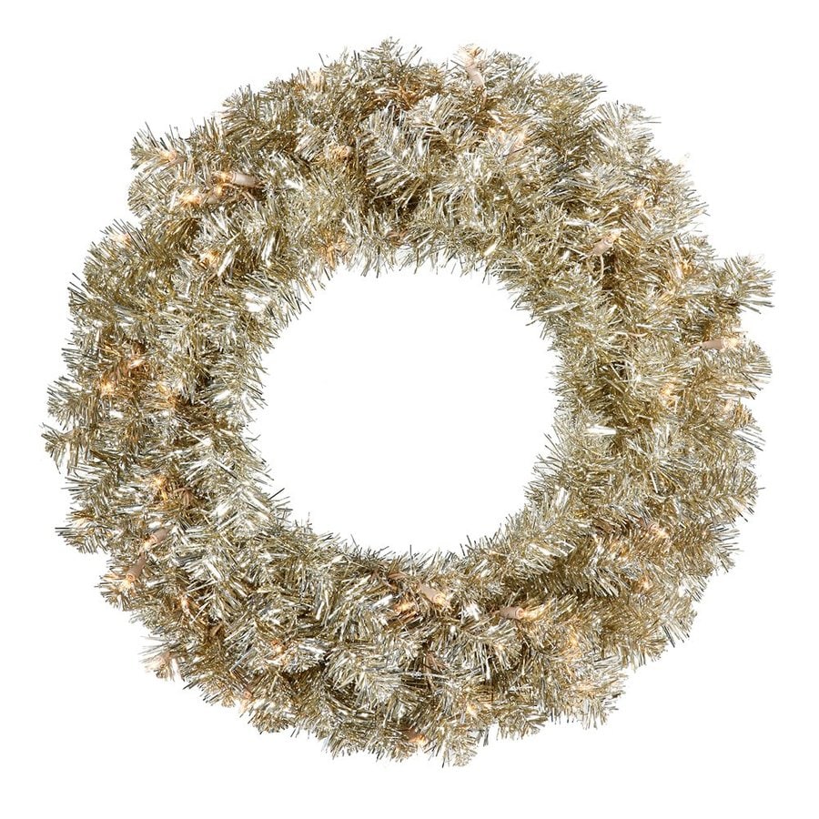 shop vickerman 24 in pre lit plug in chagne tinsel shop vickerman 24 in pre lit plug in chagne tinsel