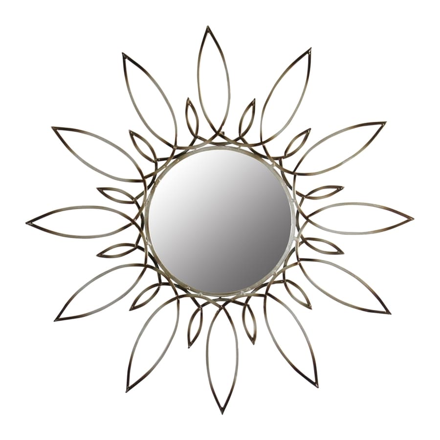 Aspire Home Accents Starburst Silver/Brown Polished Round Frameless