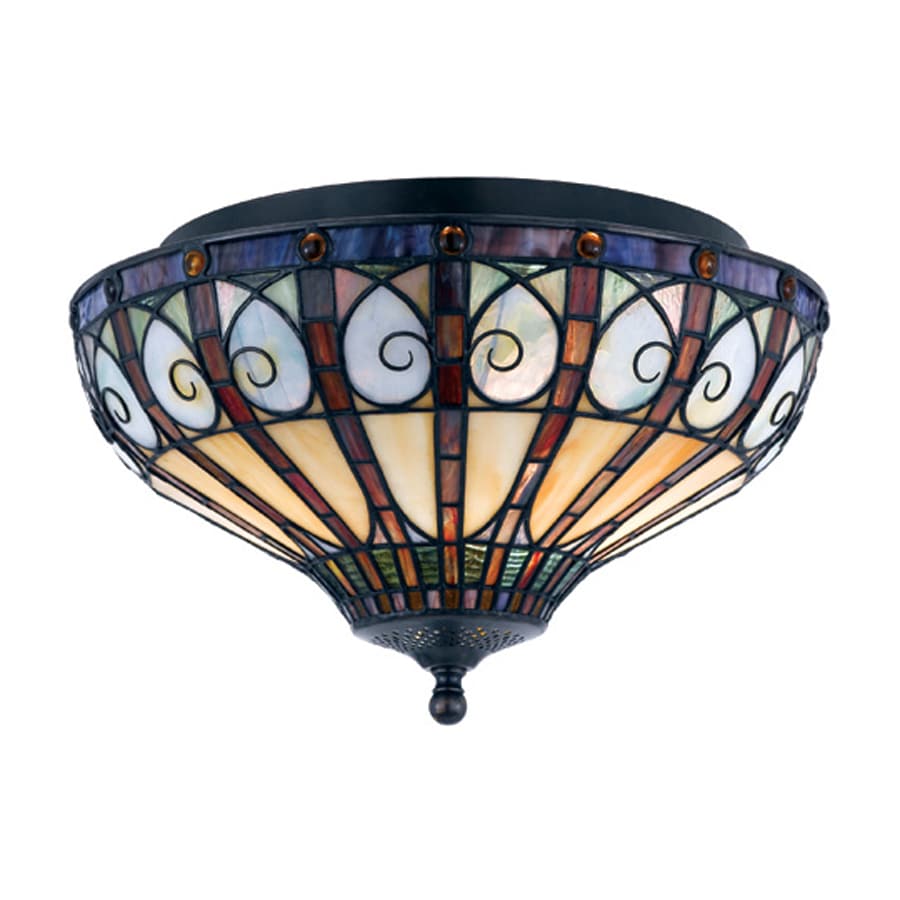Quoizel Ava 14 In W Vintage Bronze Style Flush Mount Quoizel Ava 14 In W Vintage Bronze Style Flush Mount Light