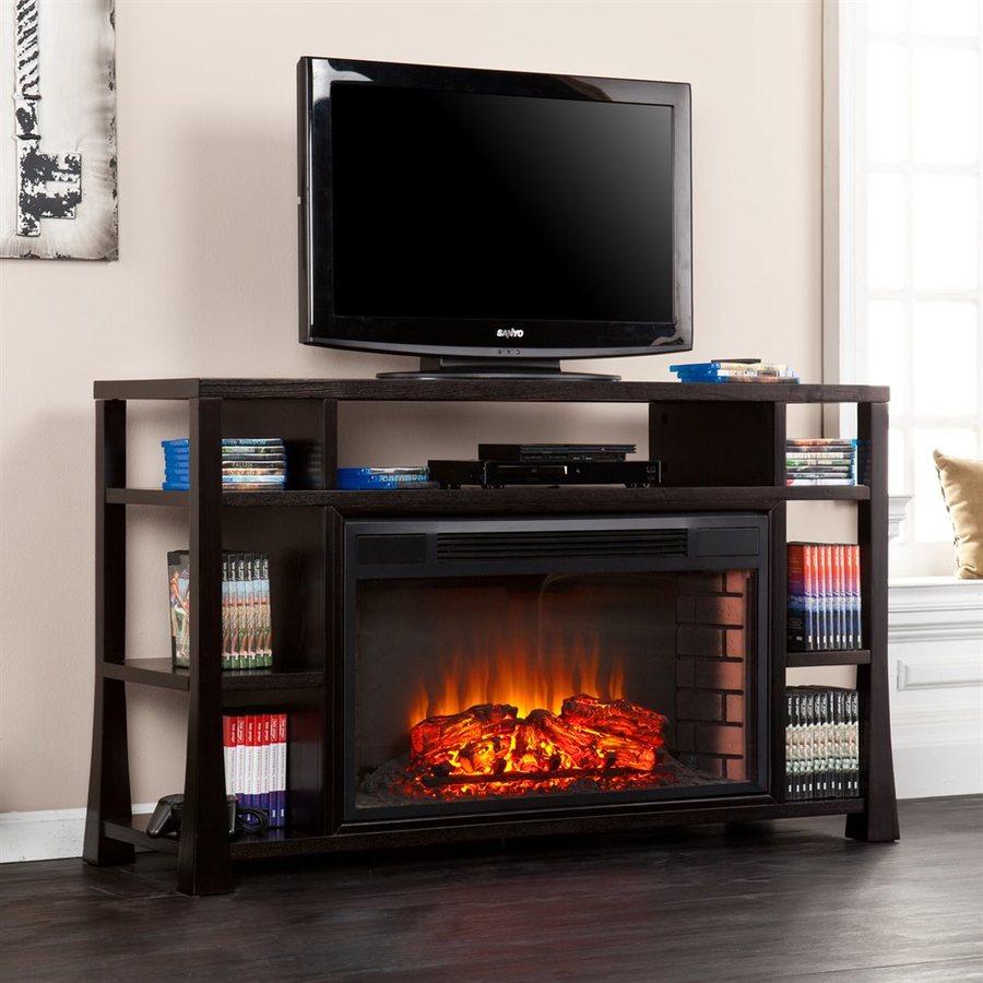 Boston Loft Furnishings 55 25 In W Ebony Mdf Led Electric
