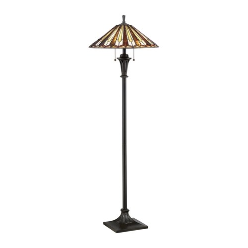 Quoizel Lance 60-in Vintage Bronze Tiffany-Style Indoor ...