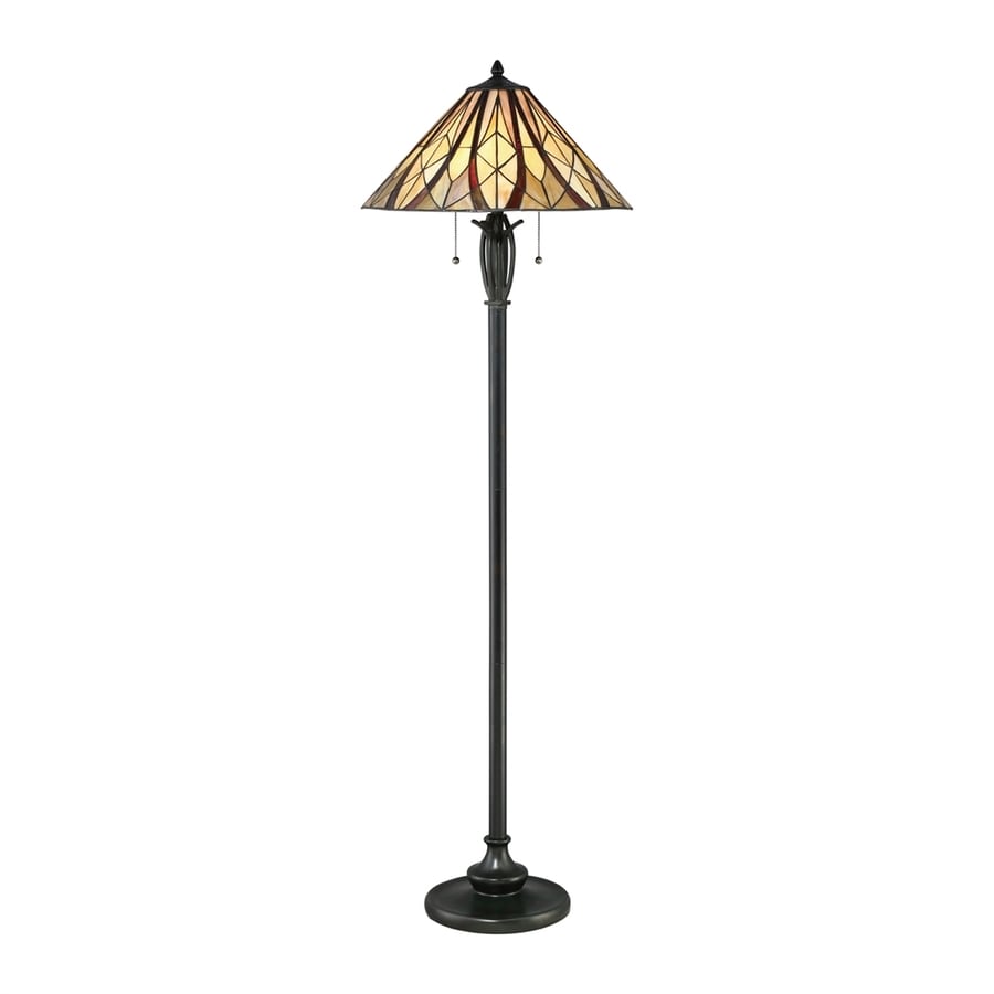 Quoizel Victory 58 5 In Valiant Bronze Pull Chain Floor Lamp Quoizel Victory 58 5 In Valiant Bronze Pull Chain Floor Lamp With Glass Shade