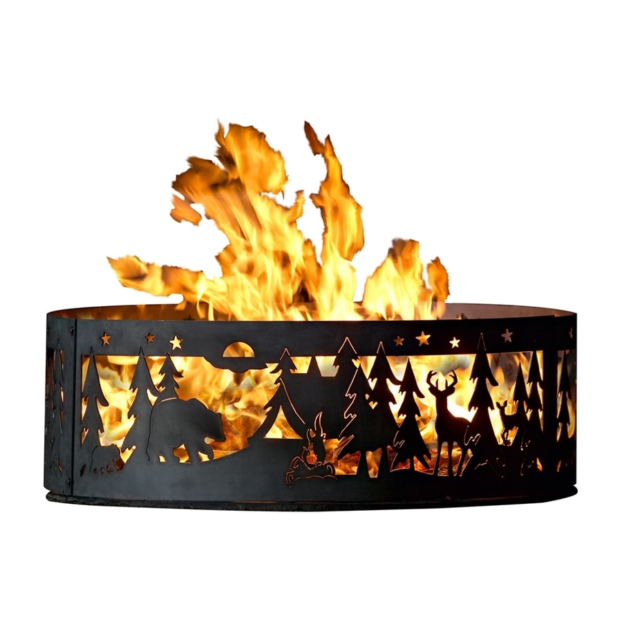 P D Metal Works 38 In W Mild Steel Wood Burning Fire Pit At Lowes Com