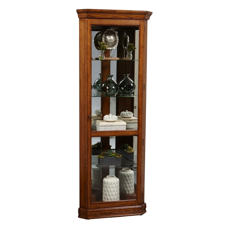 Shop Pulaski Oak Corner Curio Cabinet at Lowes.com