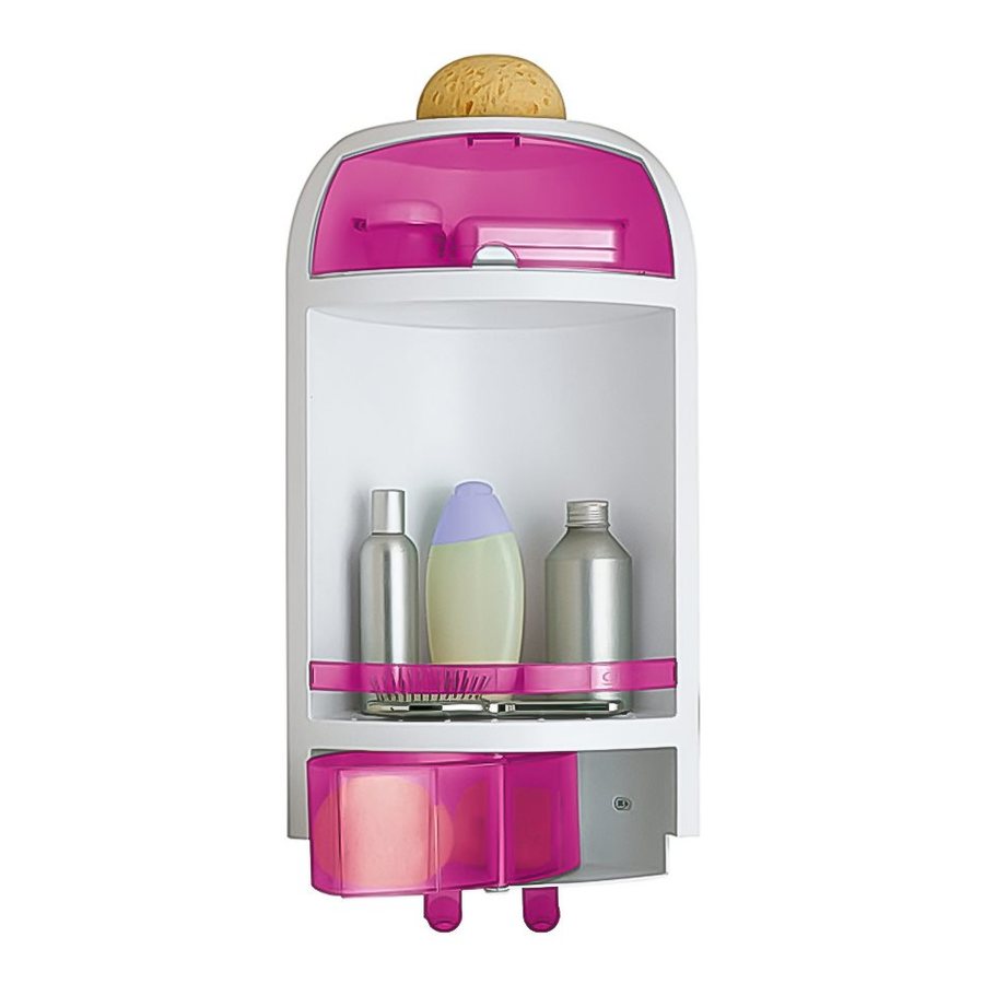 Nameeks 20 In H Mount Plastic Pink Hanging Shower Caddy Nameeks 20 In H Mount Plastic Pink Hanging Shower Caddy