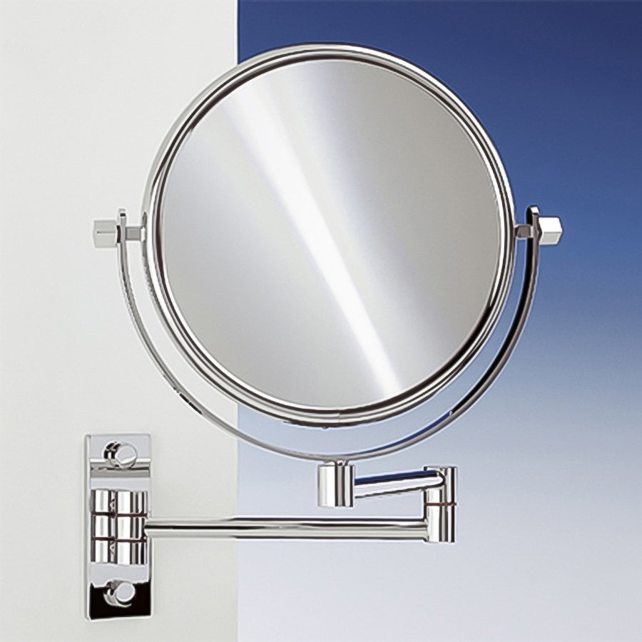 Nameeks Windisch Chrome Brass Magnifying WallMounted Vanity Mirror in the Makeup Mirrors