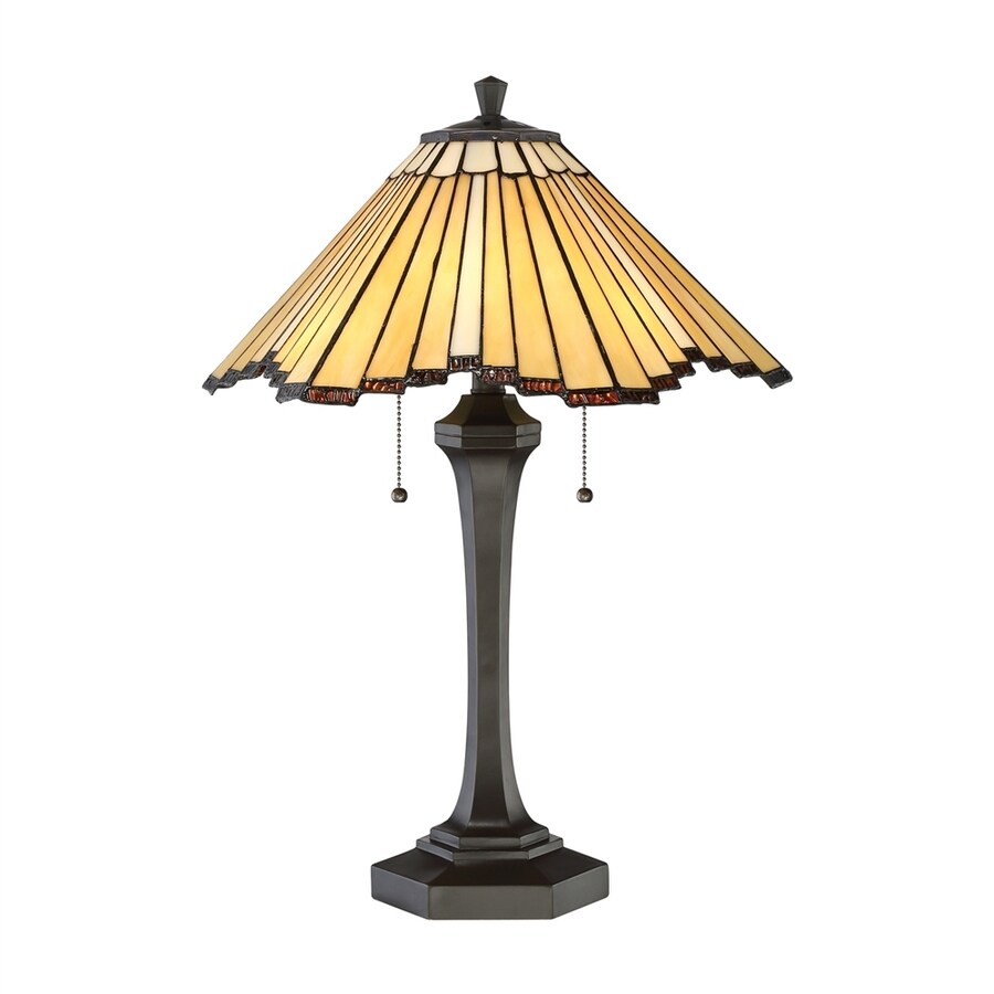 Quoizel Sunrays 24 75 In Western Bronze Table Lamp With Tiffany Quoizel Sunrays 24 75 In Western Bronze Table Lamp With Tiffany Style Shade