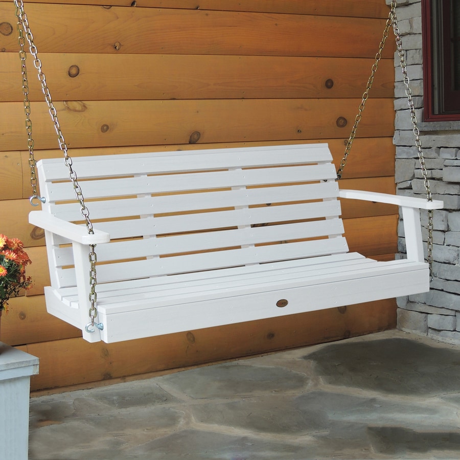 Highwood Weatherly White Porch Swing At Lowes Com   1000224759 