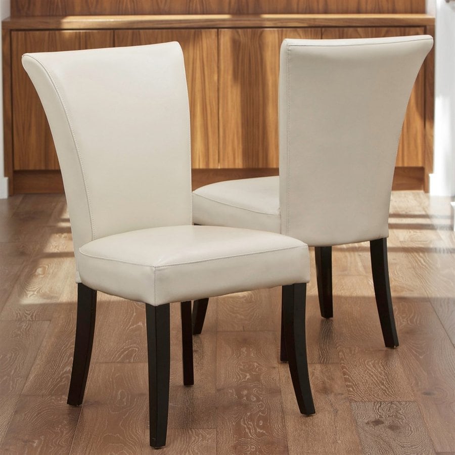 Best Selling Home Decor Set of 2 Stanford Ivory Side Chairs in the Dining Chairs department at