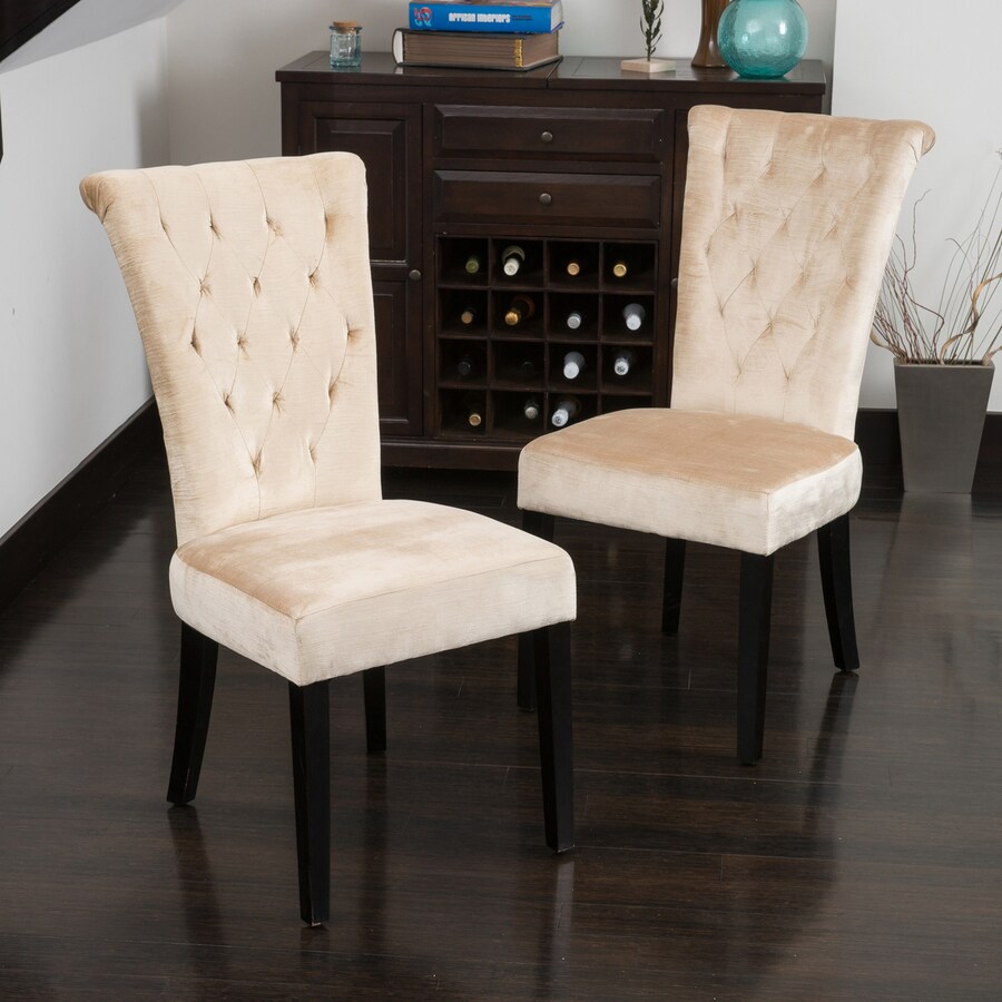 Best Selling Home Decor Set of 2 Champagne Side Chairs in the