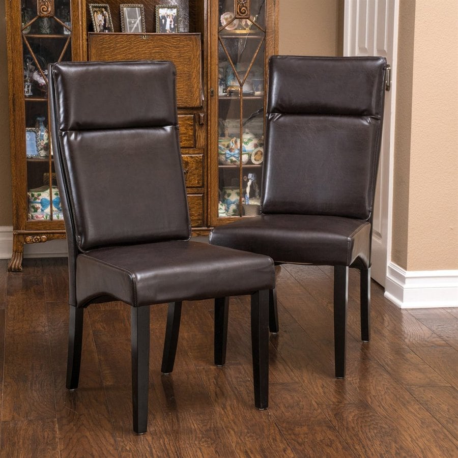 Best Selling Home Decor Set of 2 Clancy Brown Side Chairs in the Dining