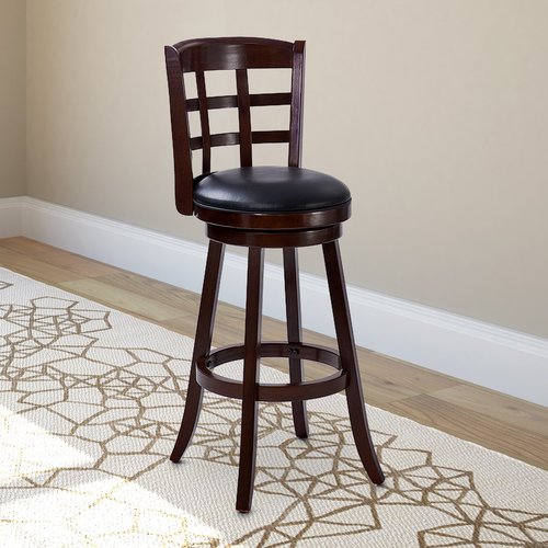 CorLiving Woodgrove Black/dark espresso Bar Stool at Lowes.com