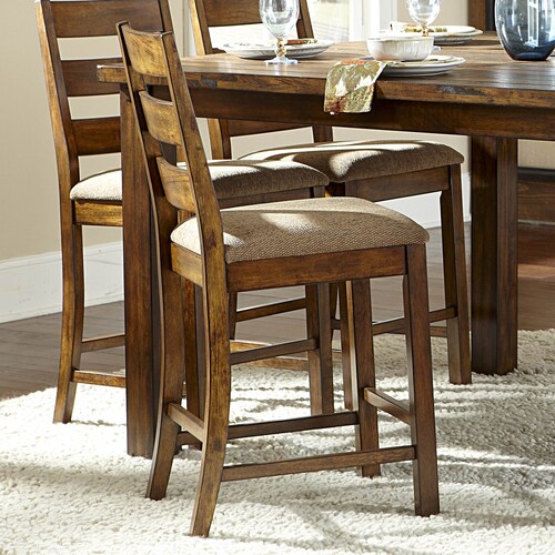 Homelegance Ronan Set of 2 Farmhouse Burnished Rustic Counter Stools in