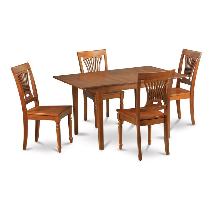 East West Furniture Milan Saddle Brown 5 Piece Dining Set With East West Furniture Milan Saddle Brown 5 Piece Dining Set With Table