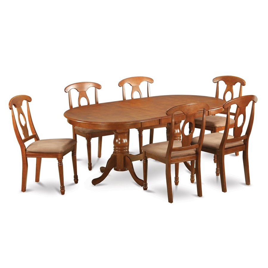 Shop East West Furniture Plainville Saddle Brown 7-Piece Dining Set ... Shop East West Furniture Plainville Saddle Brown 7-Piece Dining Set ...