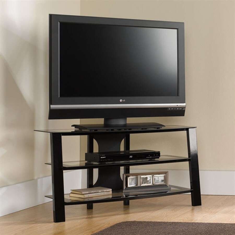 Sauder Mirage Black Tv Cabinet At Lowes Sauder Mirage Black Tv Cabinet