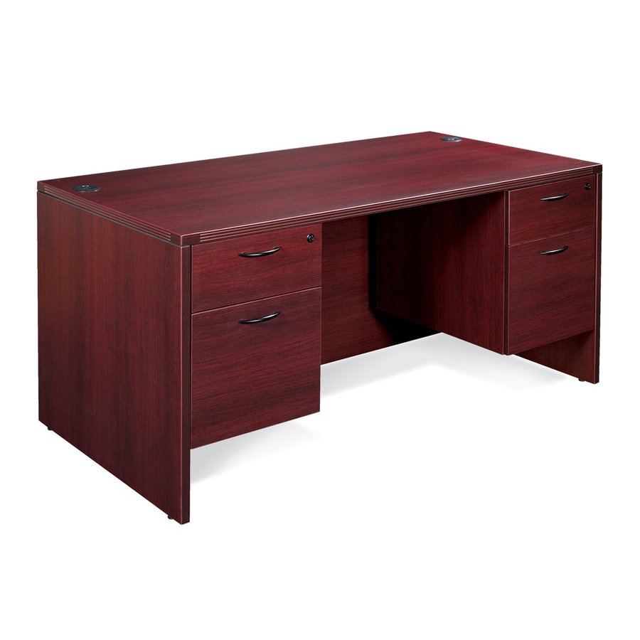 OSP Home Furnishings Napa Transitional Mahogany Teacher Desk at Lowes.com