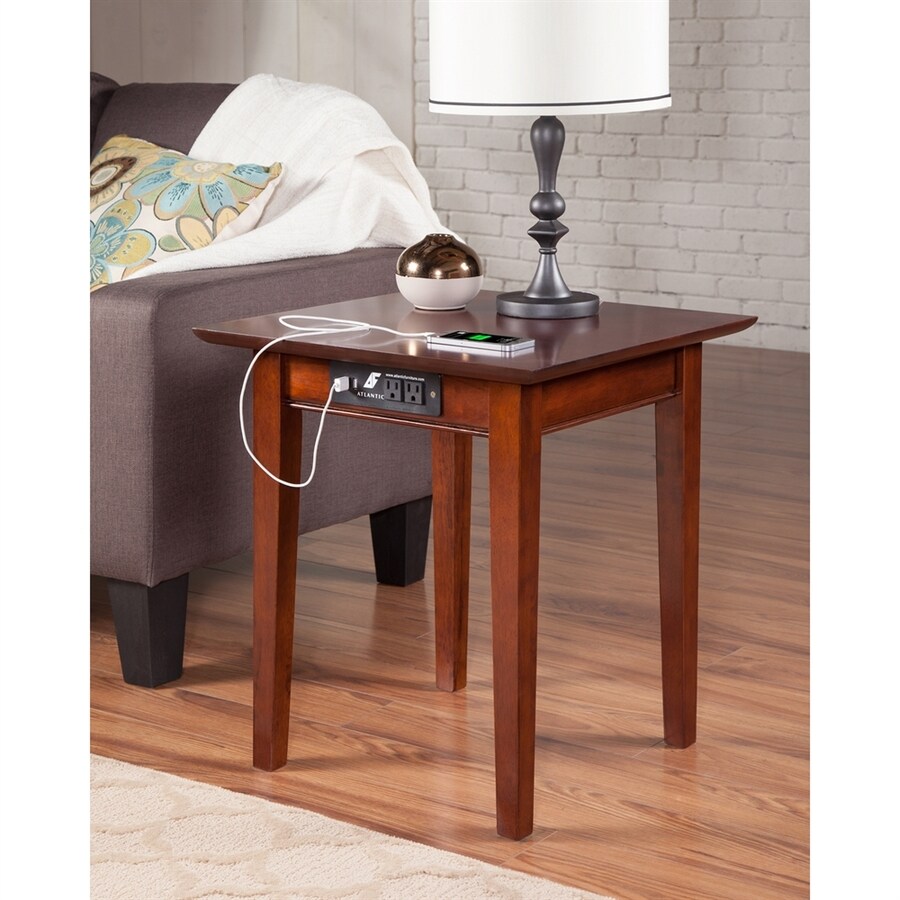Atlantic Furniture Shaker Walnut Wood Mission End