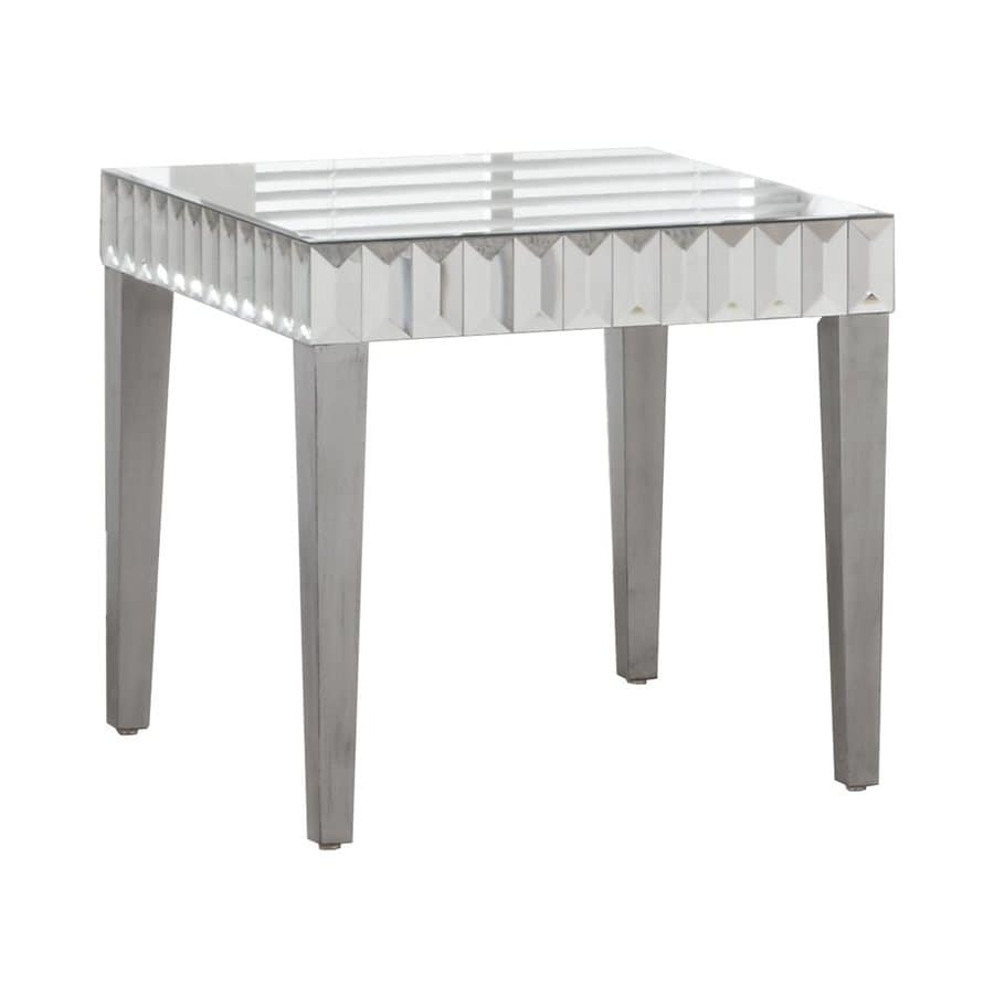 Monarch Specialties Brushed Silver Square End Table At Lowes Monarch Specialties Brushed Silver Square End Table
