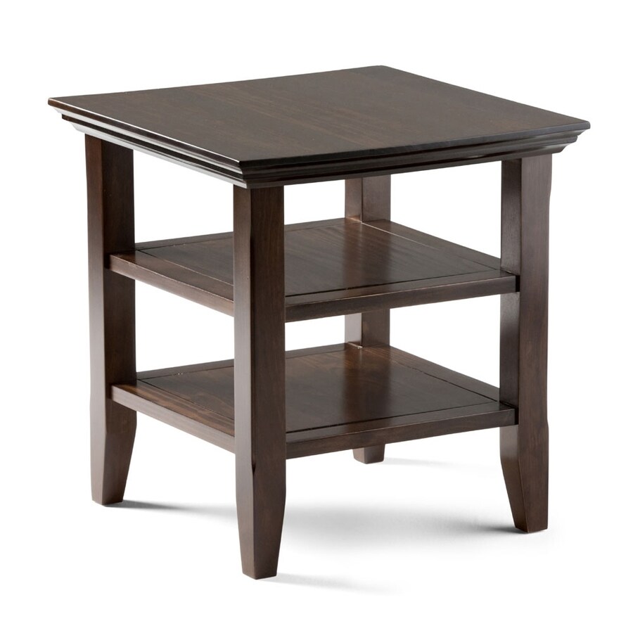 Simpli Home Acadian Brown Wood Casual End Table At Simpli Home Acadian Brown Wood Casual End Table
