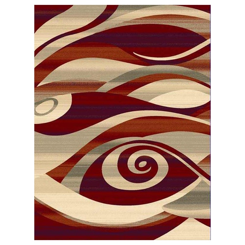 Segma Reflections Burgundy Indoor Area Rug 5 x 8; Actual 5.25