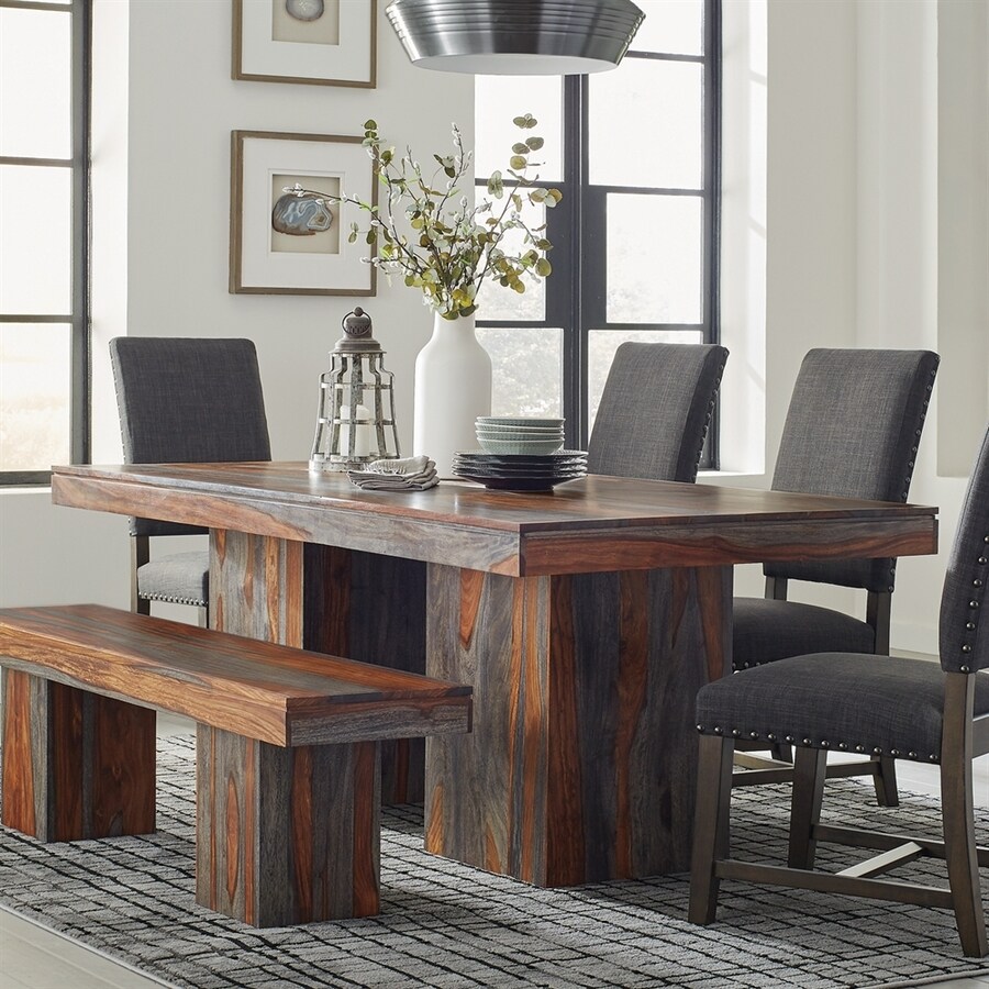 Scott Living Grey Sheesham Wood Dining Table at Lowes.com