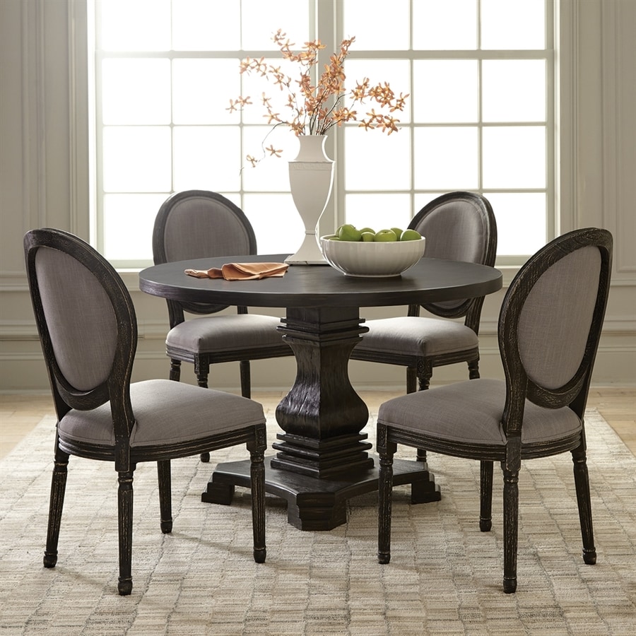 Scott Living Antique Black Round Dining Table at Lowes.com