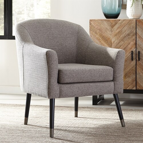 Scott Living Midcentury Gray/Black Polyester Club Chair at Lowes.com