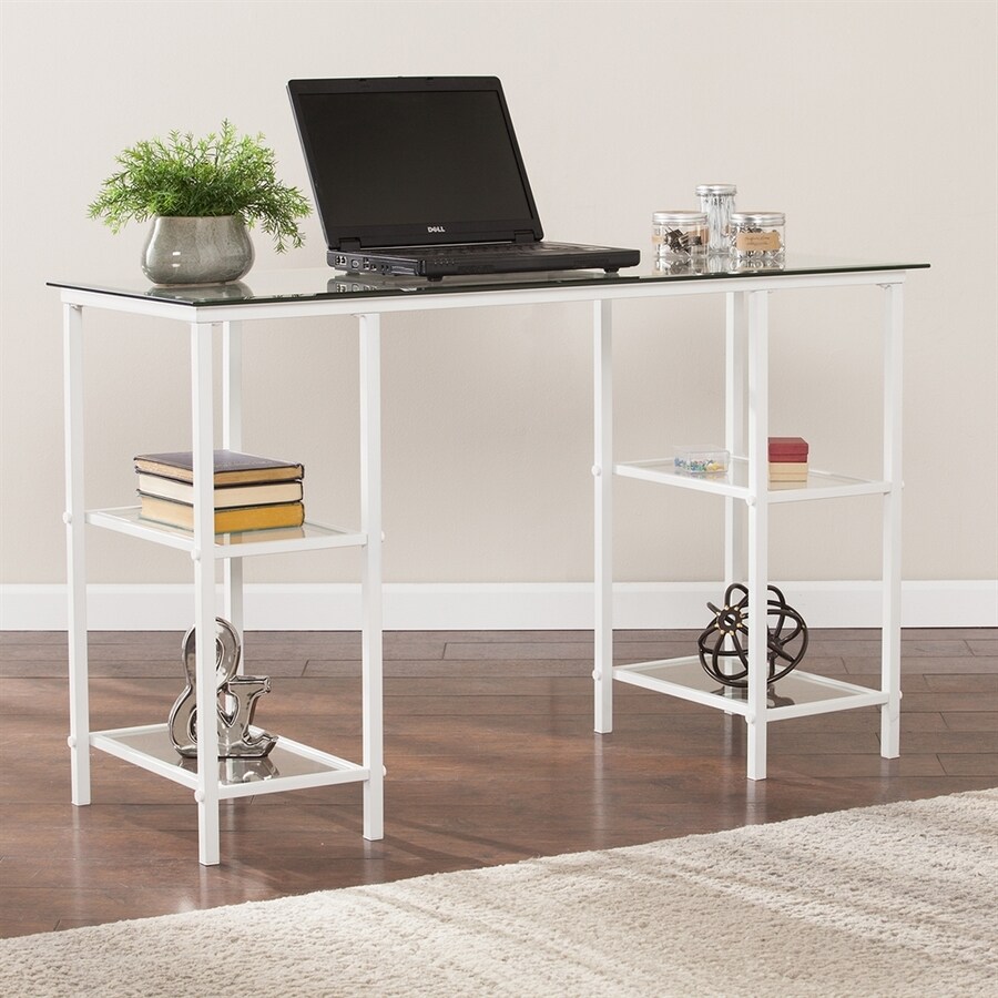 Boston Loft Furnishings Aimos Contemporary Clear Writing Desk Boston Loft Furnishings Aimos Contemporary Clear Writing Desk